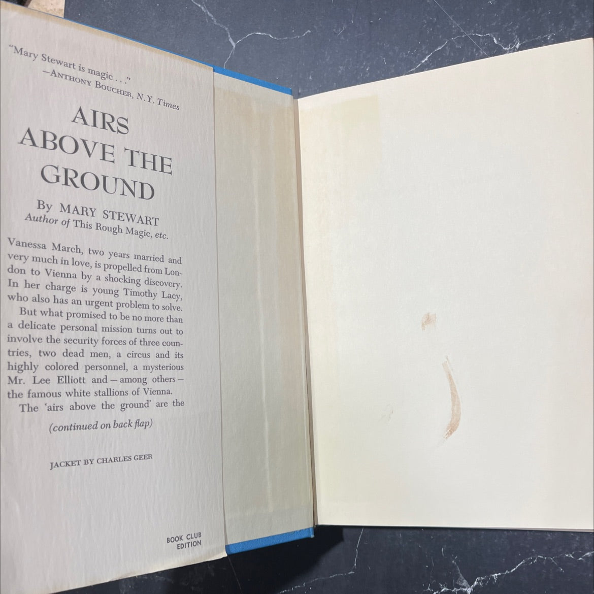 airs above the ground book, by mary stewart, 1965 Hardcover image 4