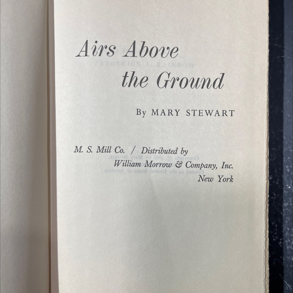 airs above the ground book, by mary stewart, 1965 Hardcover image 2