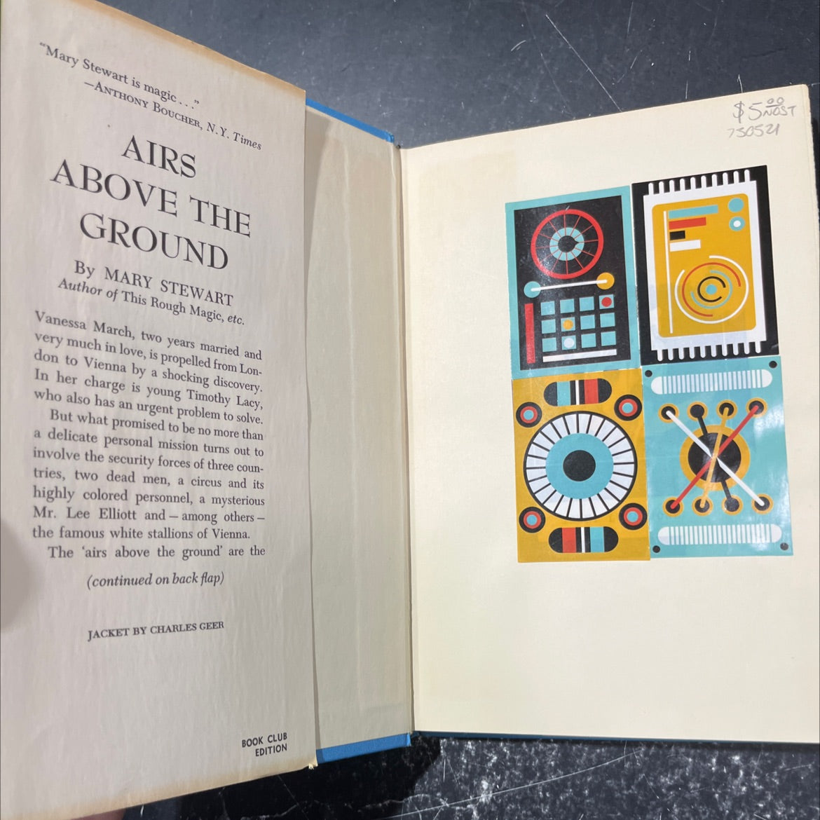 airs above the ground book, by mary stewart, 1965 Hardcover image 4