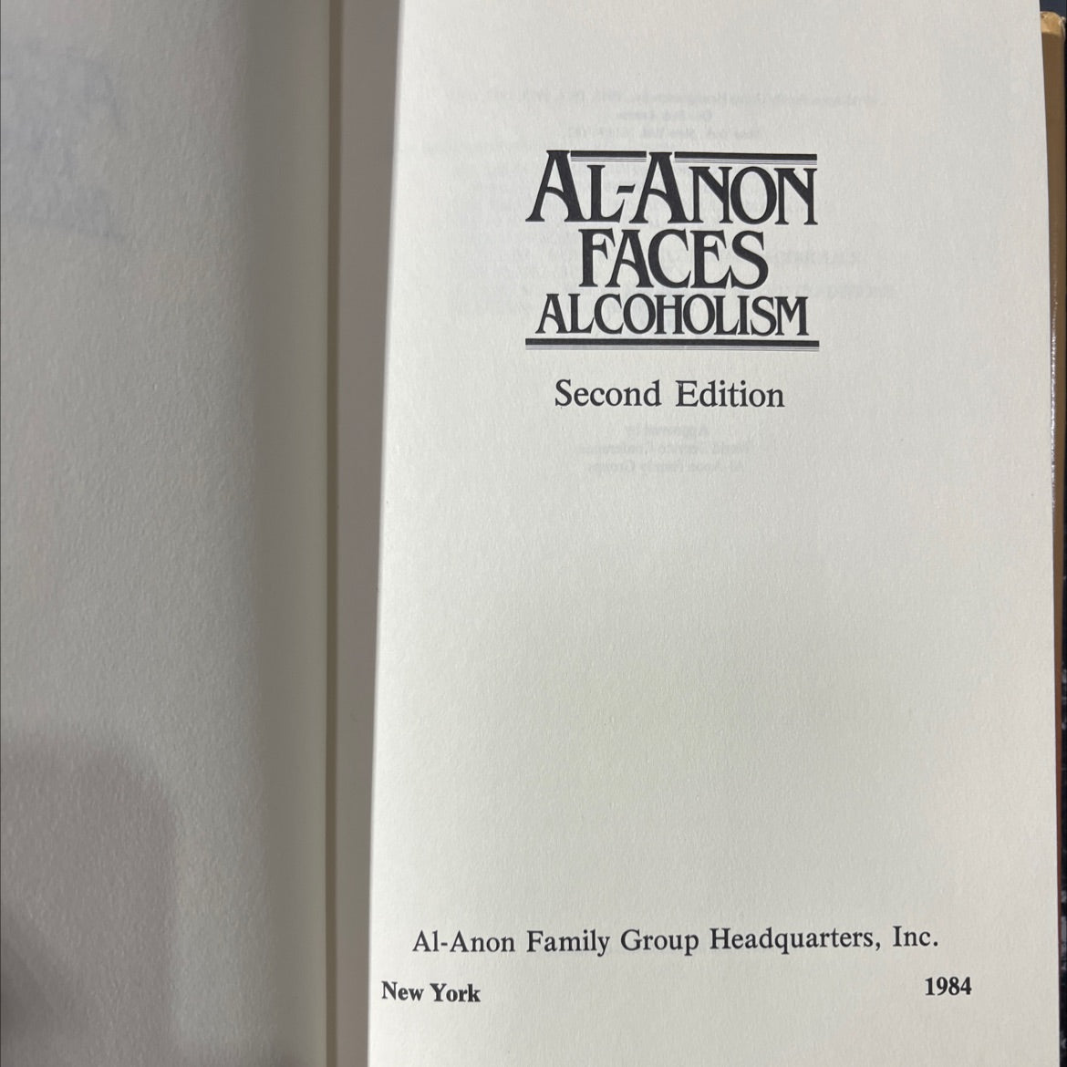 al-anon faces alcoholism book, by al-anon family group headquarters inc., 1984 Hardcover image 2