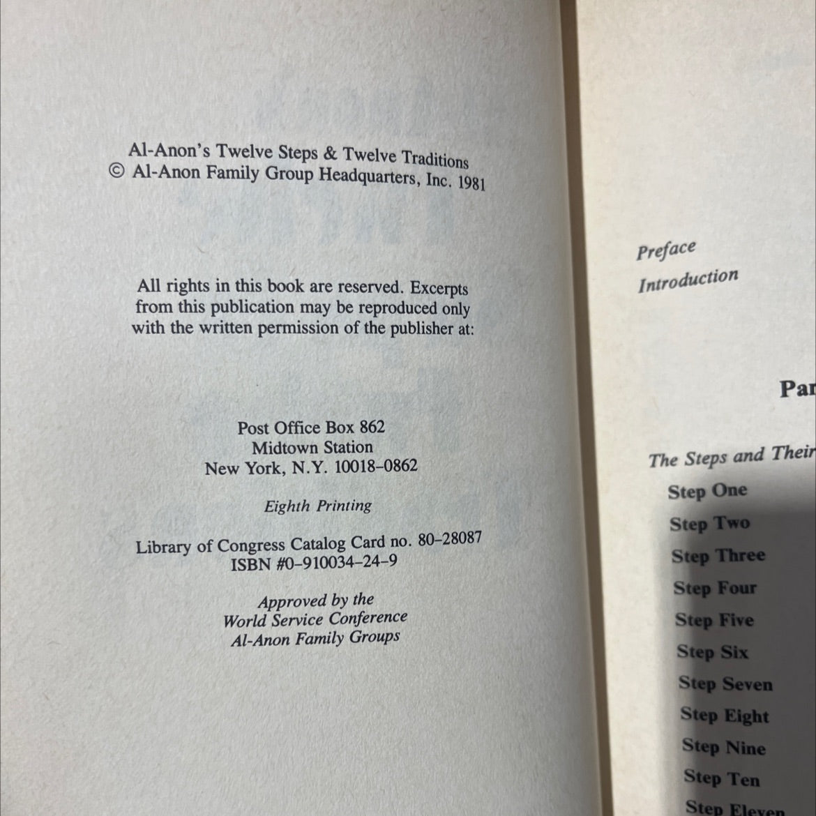 al-anon's twelve steps & twelve traditions book, by al-anon family group headquarters, inc., 1987 Hardcover image 3