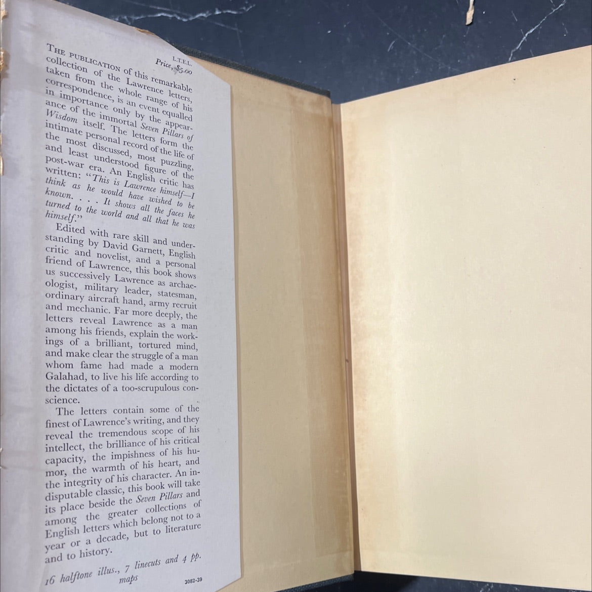 alan dawnay at cairo the letters of t. e. lawrence book, by t. e. lawrence, 1939 Hardcover image 4