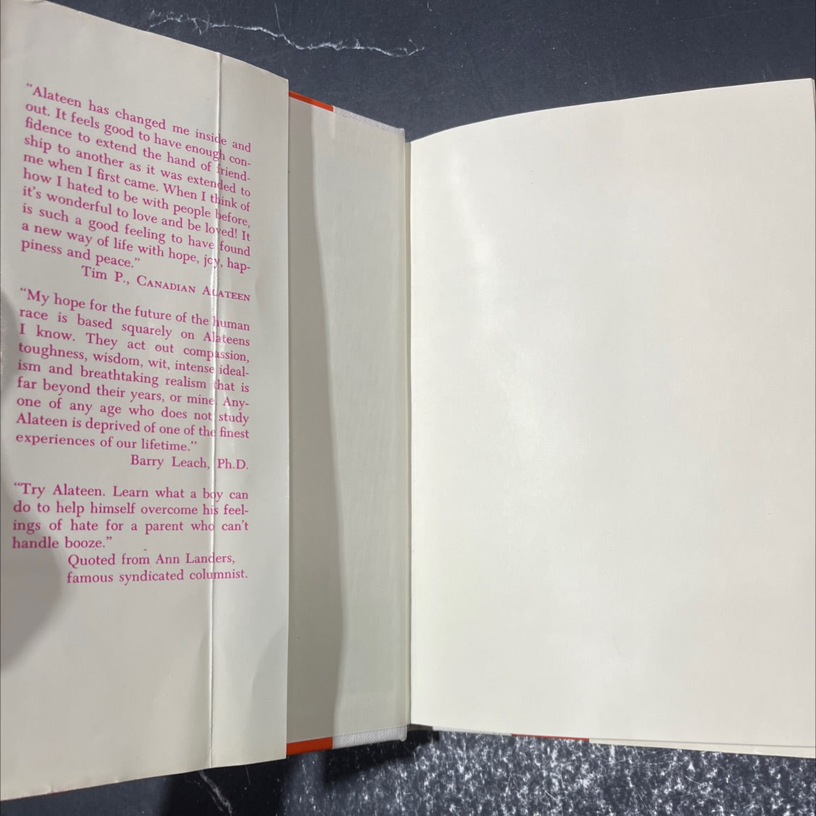 alateen hope for children of alcoholics book, by Anon, 1987 Hardcover image 4