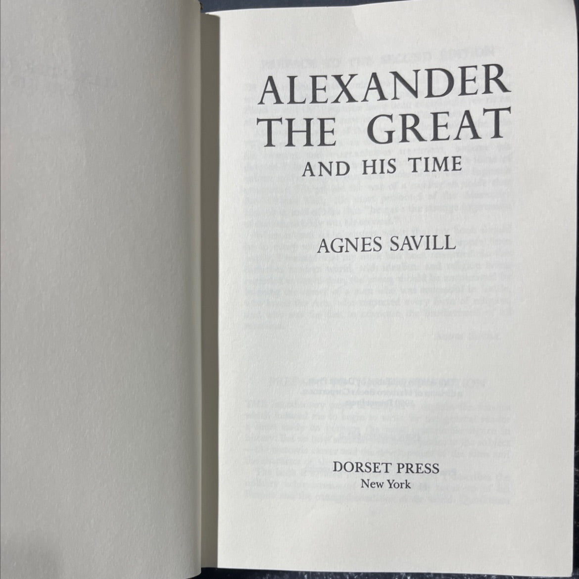 alexander the great and his time book, by agnes savill, 1990 Hardcover image 2