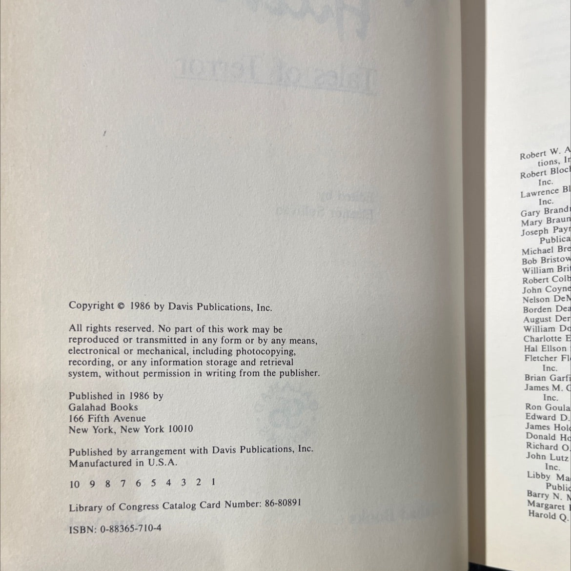 alfred hitchcock tales of terror book, by unknown, 1986 Hardcover image 3