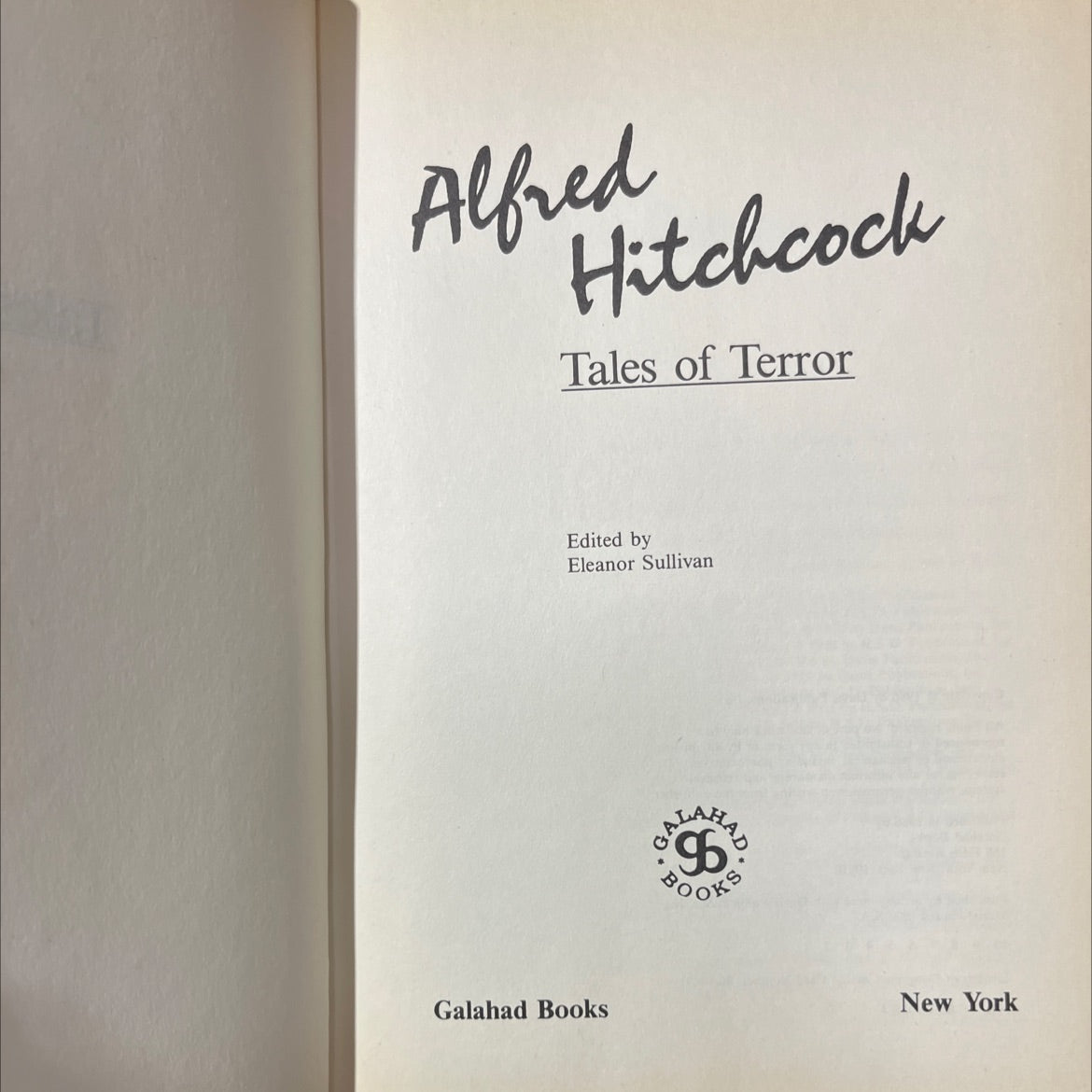 alfred hitchcock tales of terror book, by unknown, 1986 Hardcover image 2