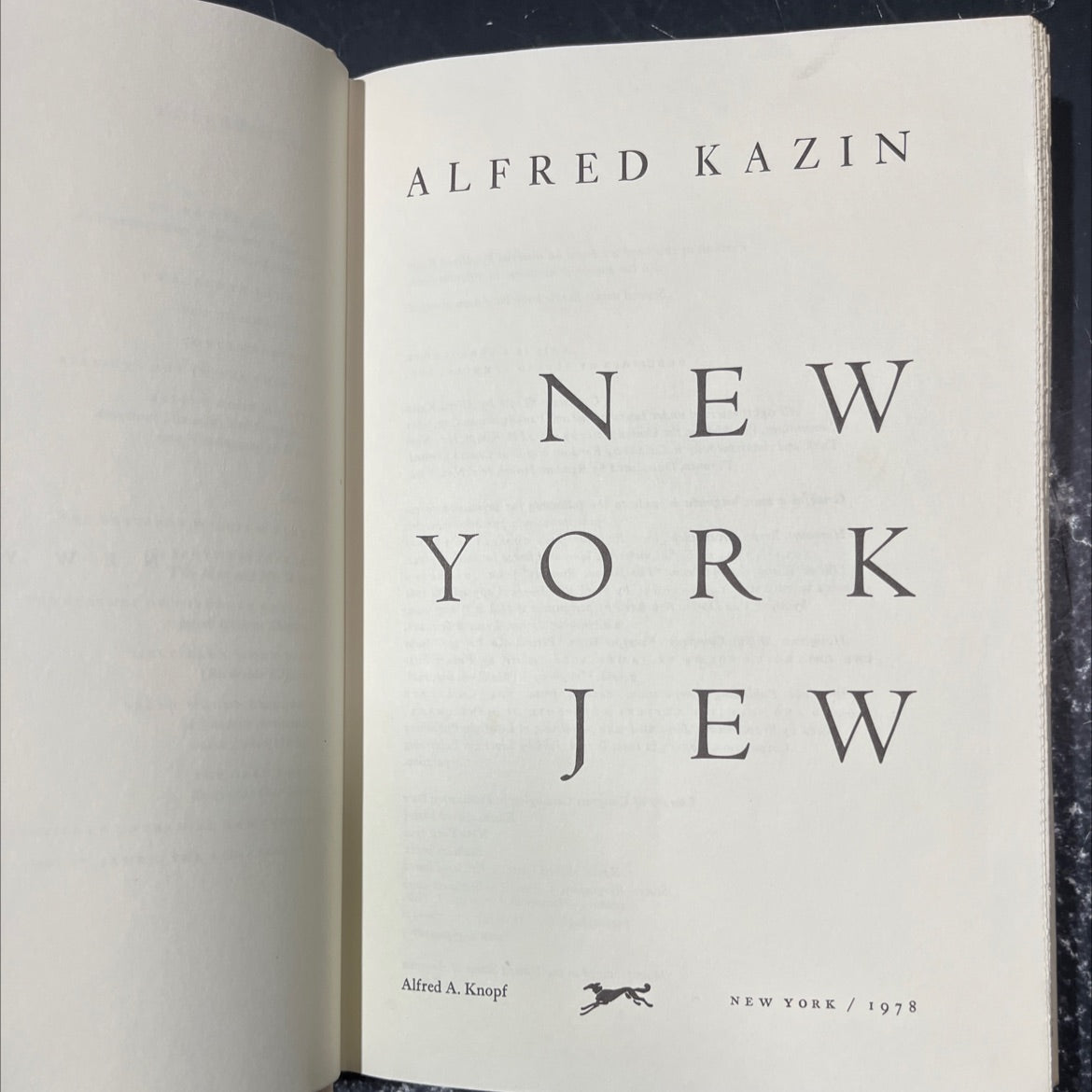 alfred kazin new york jew book, by Alfred Kazin, 1978 Hardcover image 2
