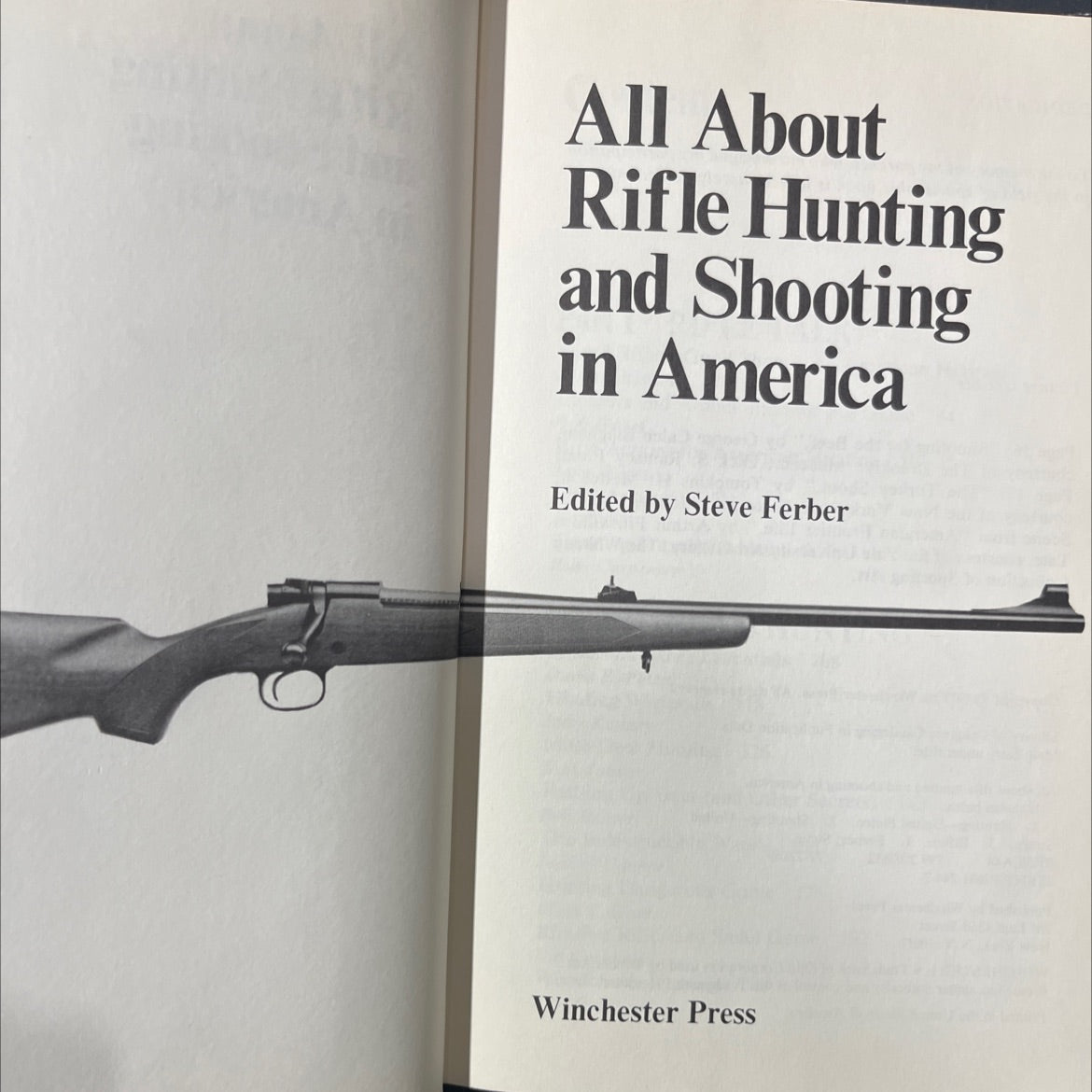 all about rifle hunting and shooting in america book, by steve ferber, 1977 Hardcover image 2