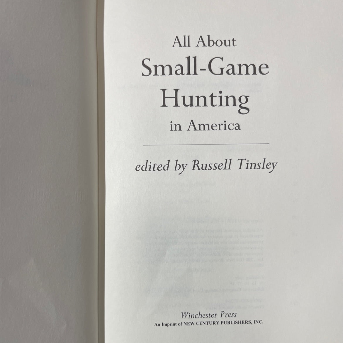 all about small-game hunting in america book, by Russell Tinsley, 1976 Hardcover image 2