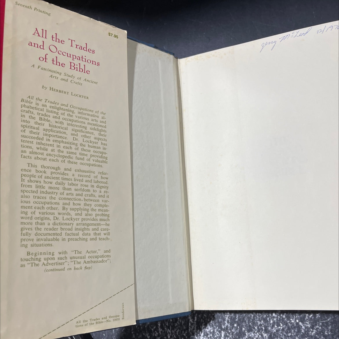 all the trades and occupations of the bible book, by herbert lockyer, 1976 Hardcover image 4