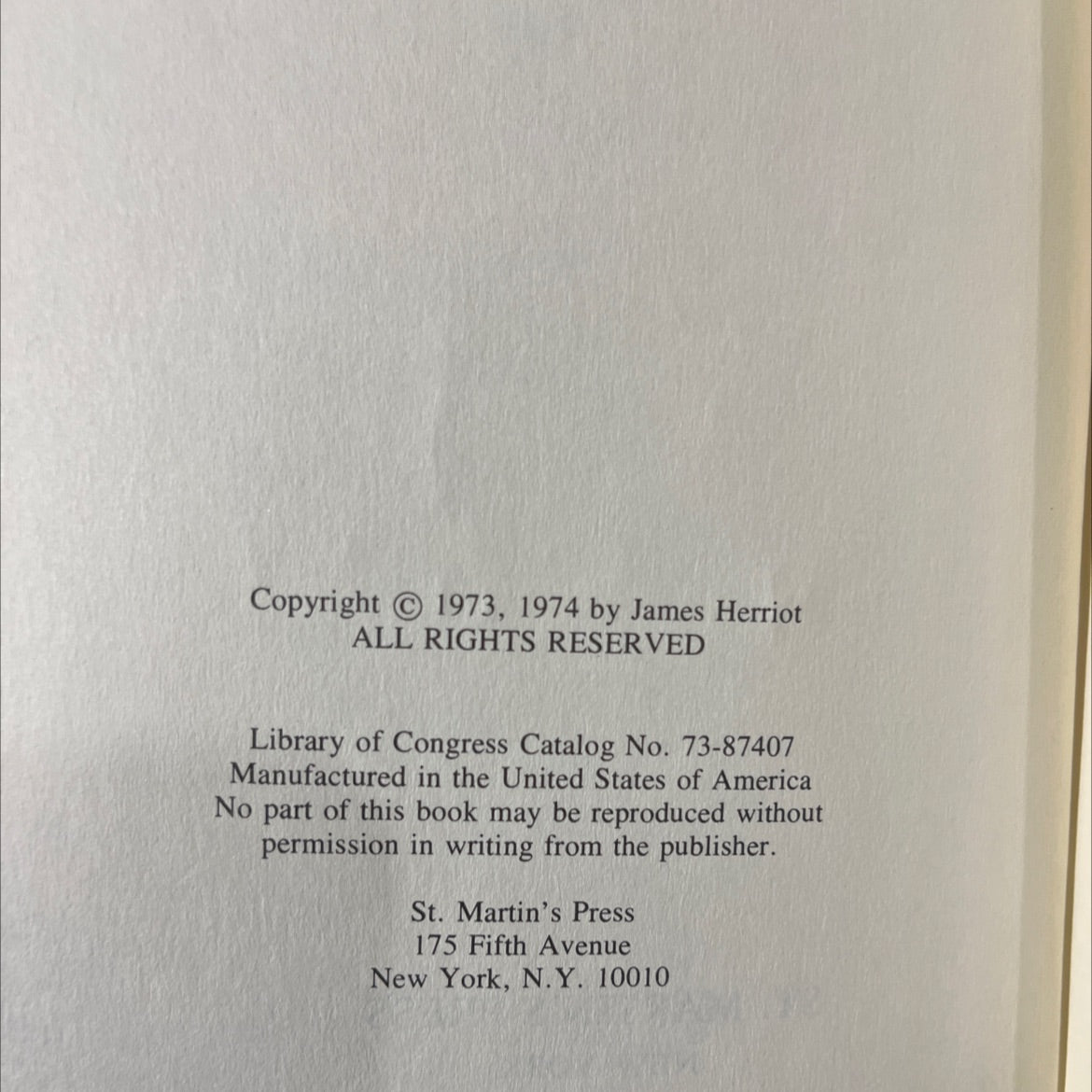 all things bright and beautiful book, by james herriot, 1974 Hardcover image 3