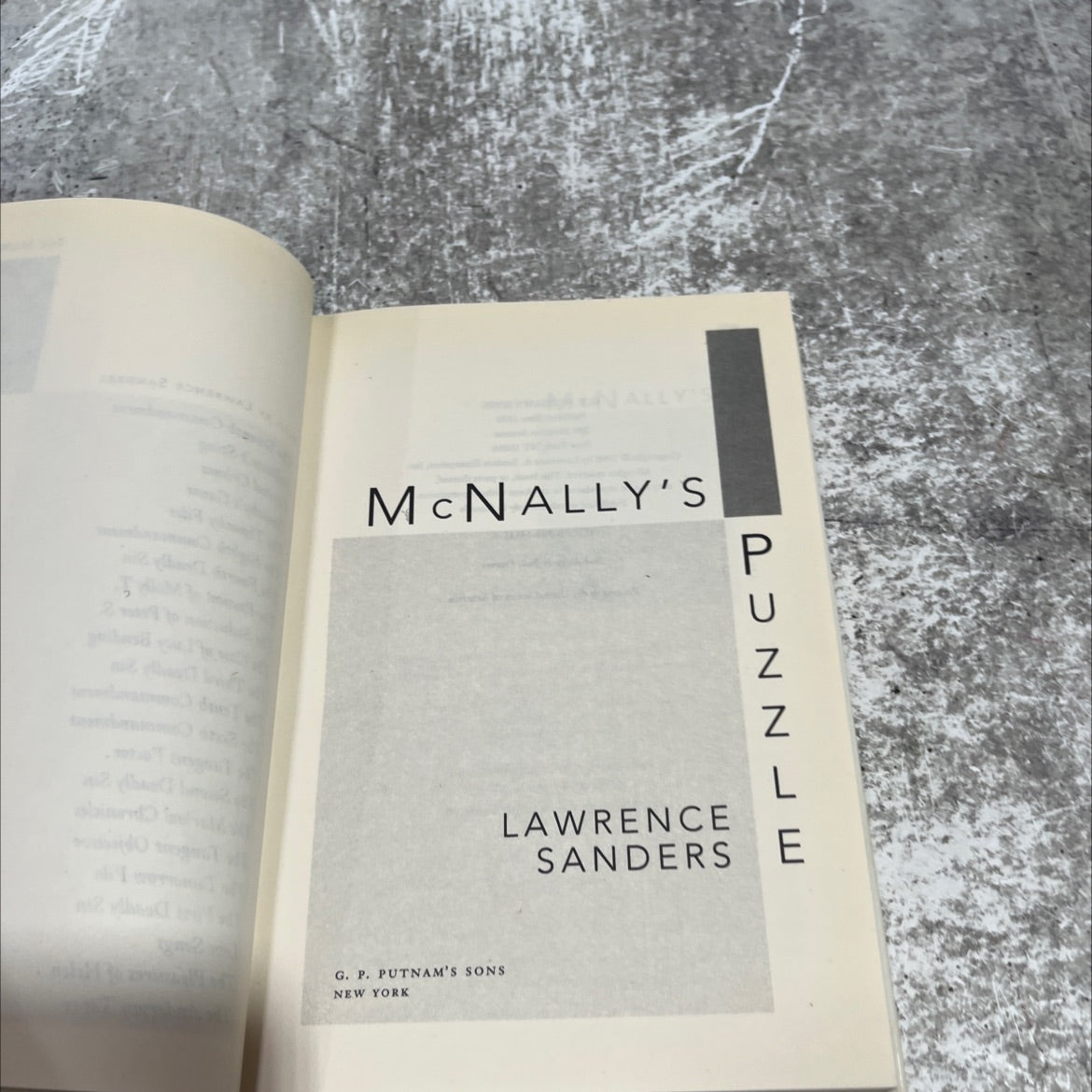 ally mcnally's le punn book, by lawrence sanders, 1996 Hardcover image 2
