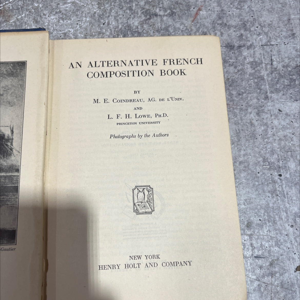 alternative french composition book book, by m. e. coindreau, l. f. h. loowe, 1944 Hardcover image 2