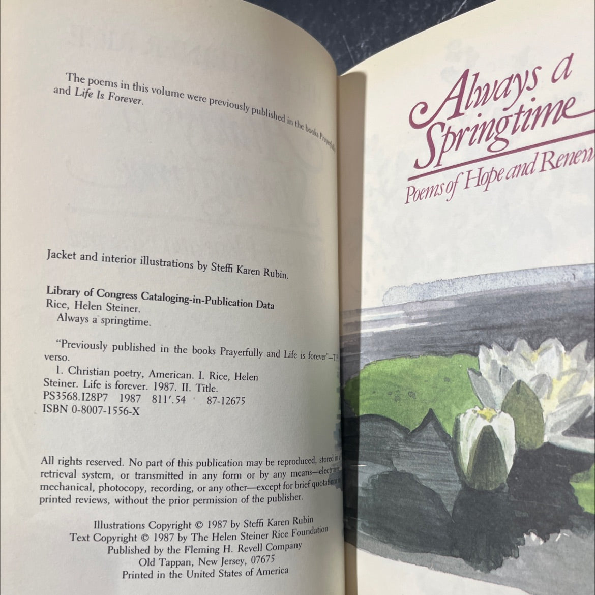 always a springtime book, by helen steiner rice, 1987 Hardcover image 3