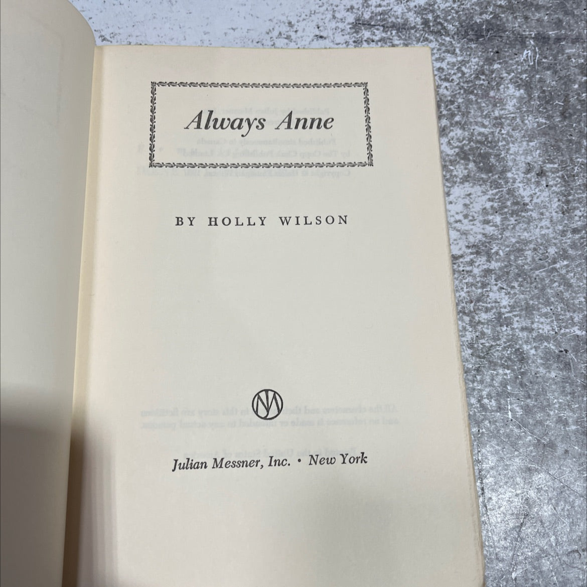 always anne book, by holly wilson, 1957 Hardcover image 2