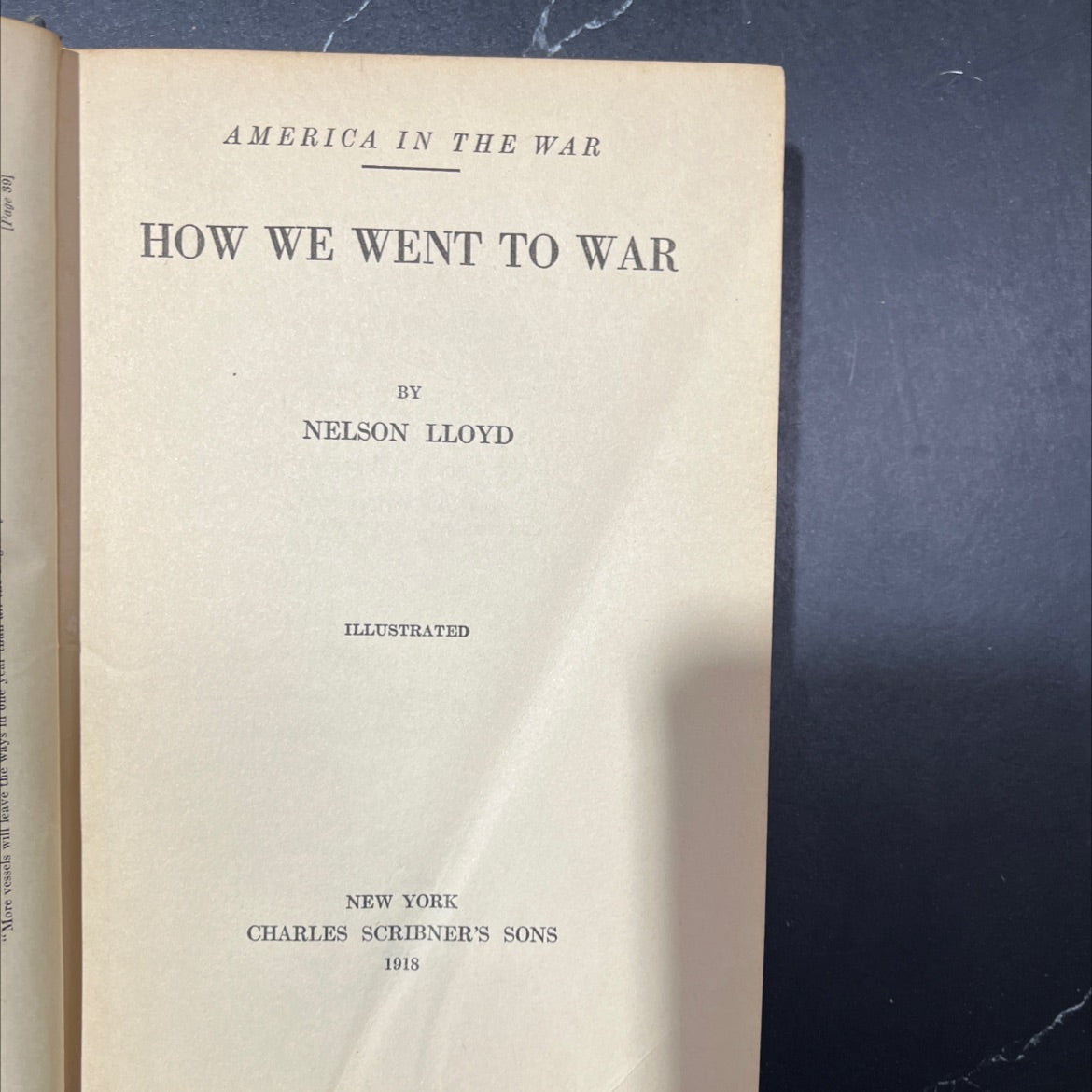 america in the war how we went to war book, by nelson lloyd, 1918 Hardcover image 2