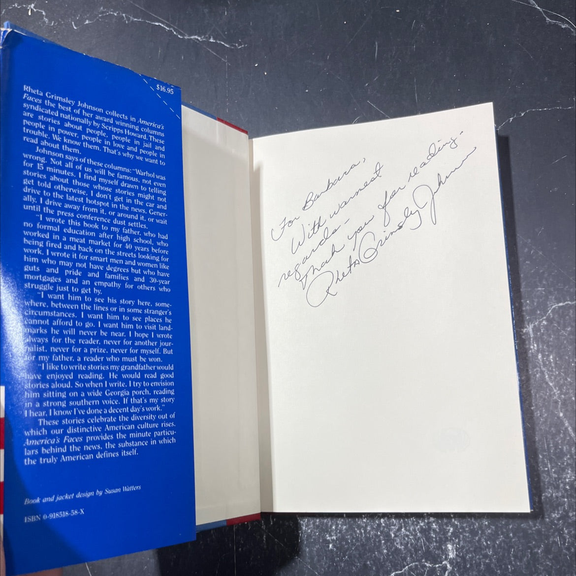 SIGNED america's faces book, by rheta grimsley johnson, 1987 Hardcover image 4