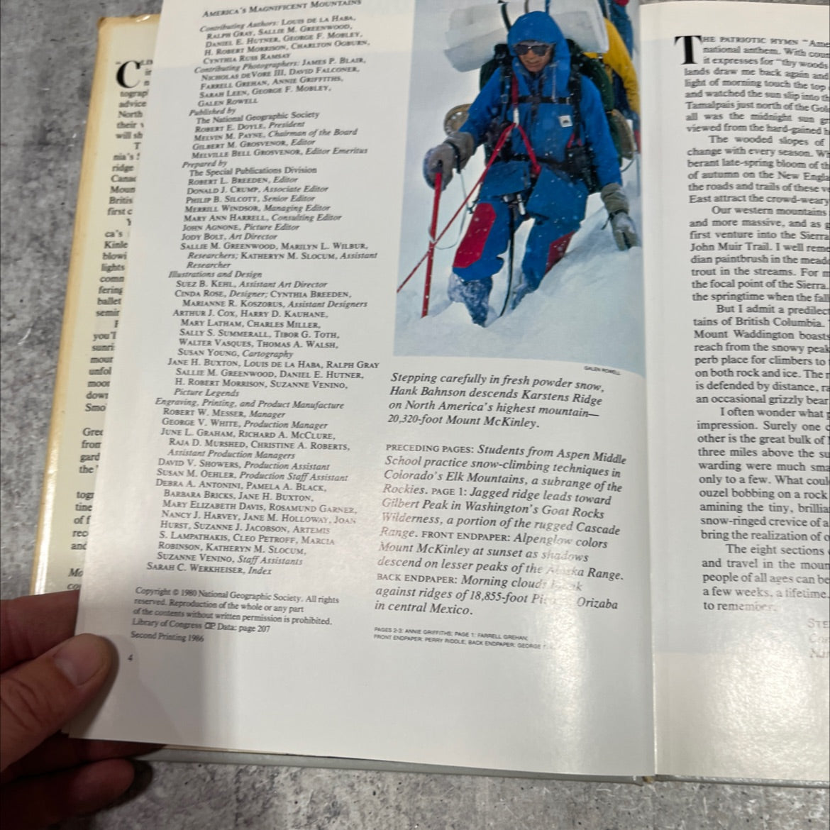 america's magnificent mountains book, by special publications division national geographic society, 1986 Hardcover image 3