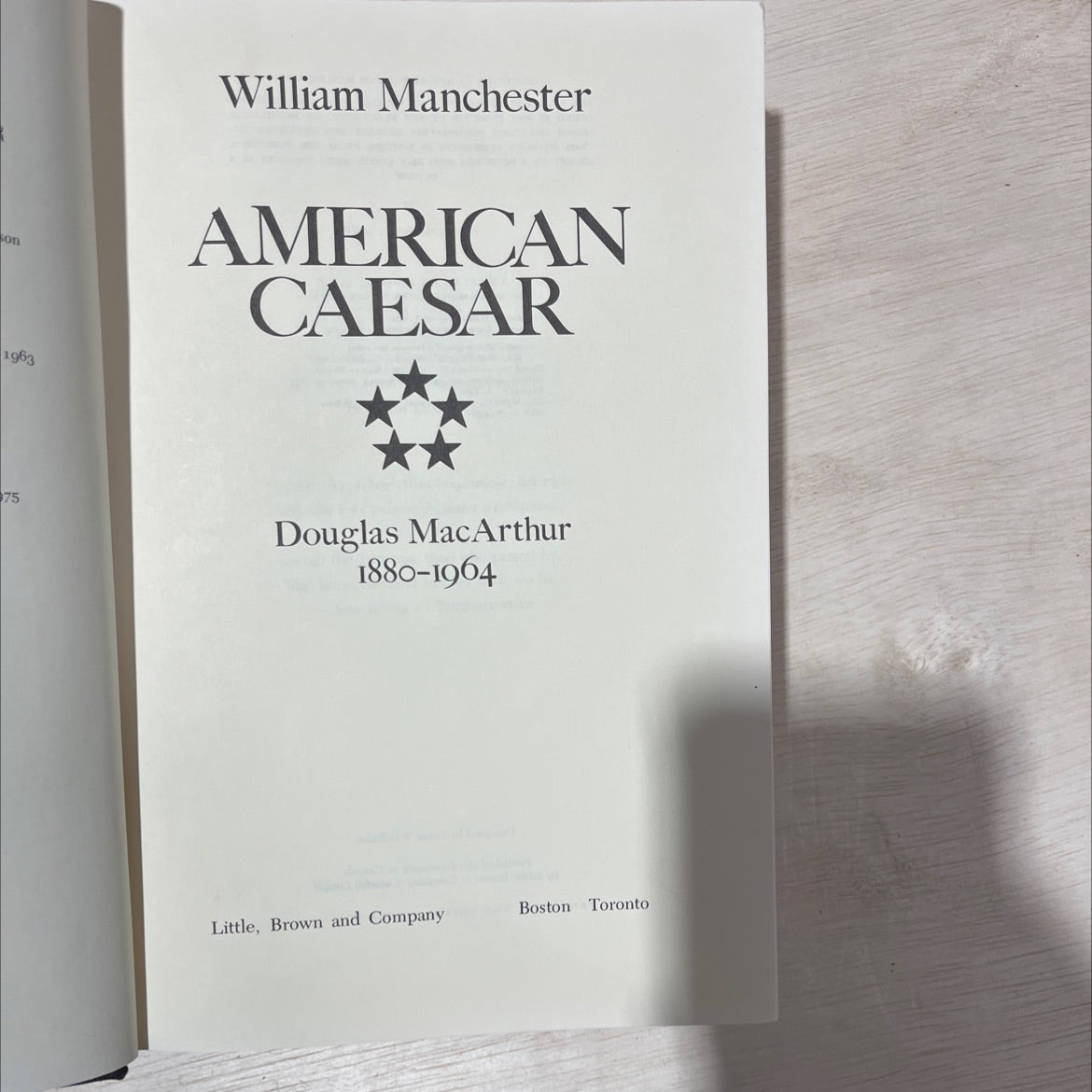 american caesar, douglas macarthur, 1880-1964 book, by william manchester, 1978 Hardcover, Vintage image 2