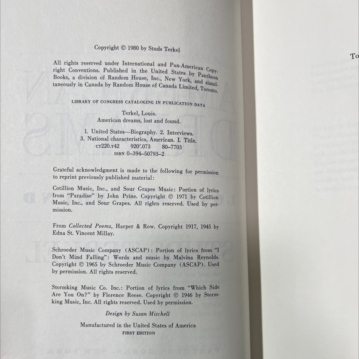 american dreams, lost and found book, by studs terkel, 1980 Hardcover image 3