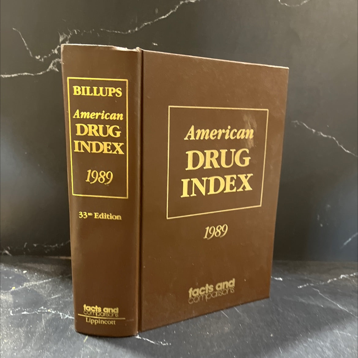 american drug index book, by norman f. billups, r.ph., m.s., ph.d. and shirley m. billups, r.n., b.ed., 1989 Hardcover image 1