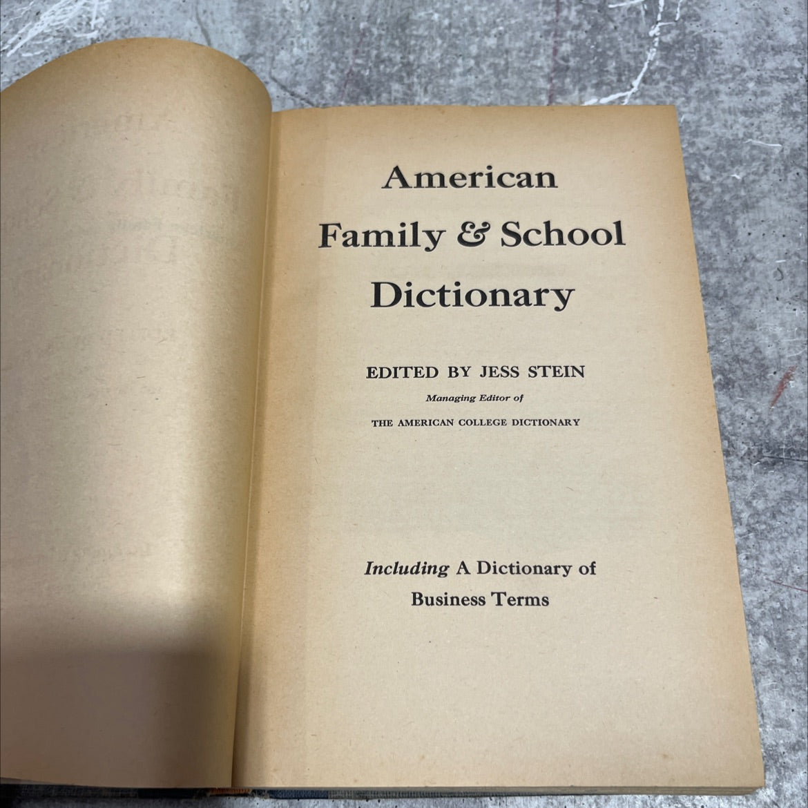 american family & school dictionary book, by jess stein, 1955 Hardcover image 2