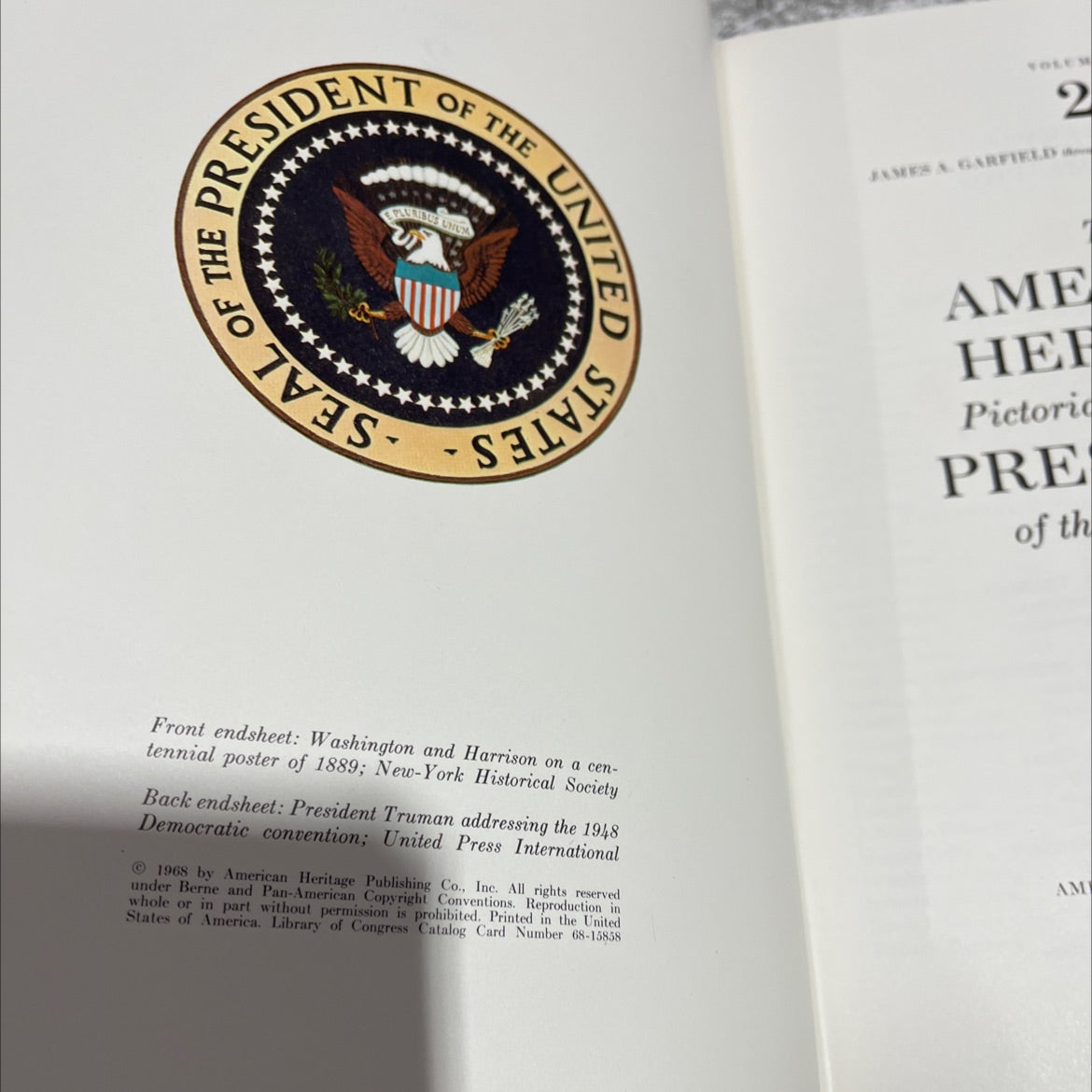 american heritage pictorial history of the presidents of the united states volume 2 book, by editors of american image 3
