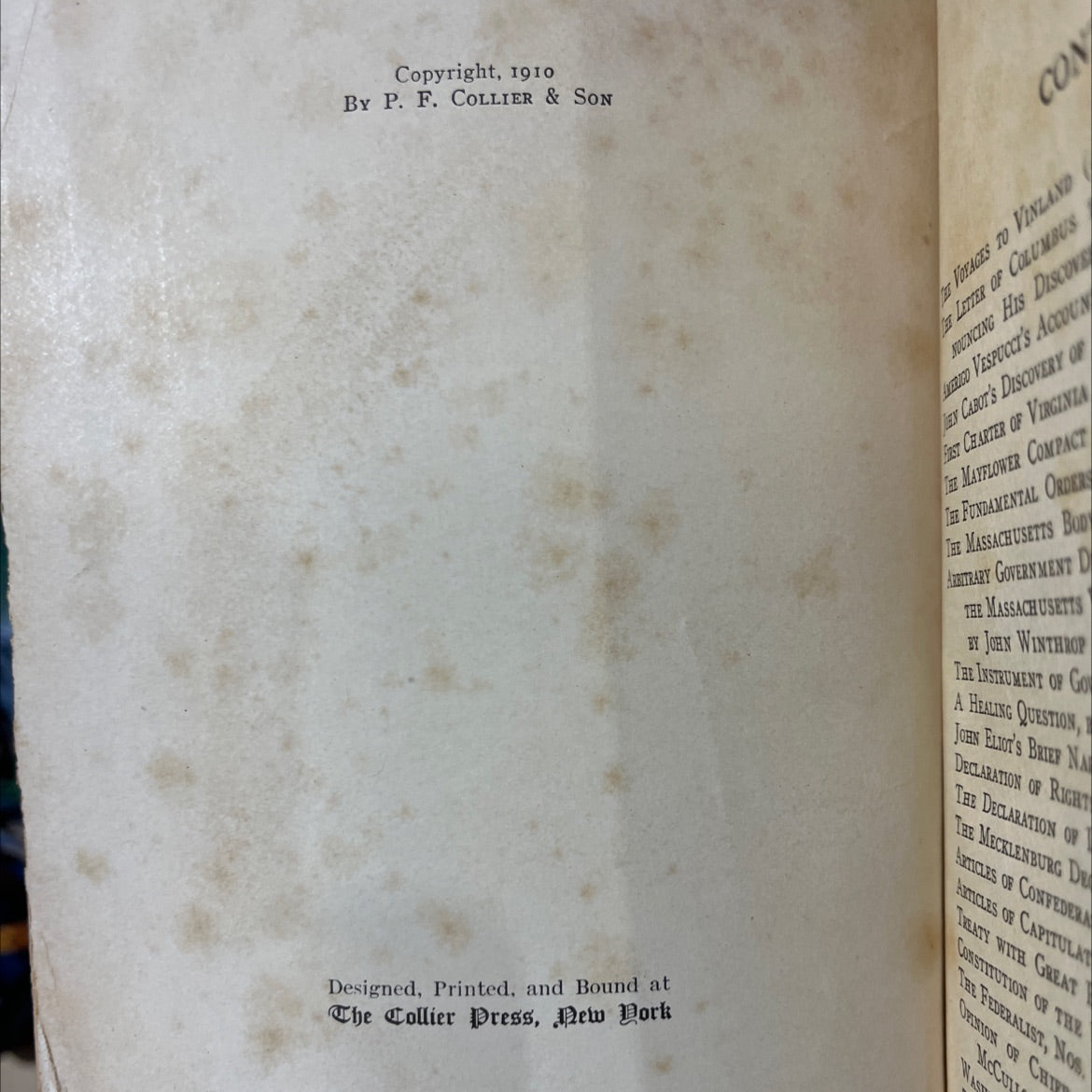 american historical documents 1000-1904 book, by charles e. eliot, 1910 Hardcover image 3