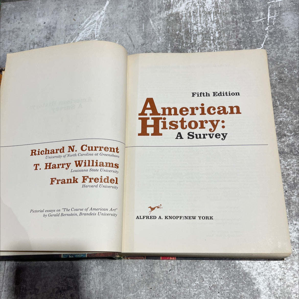 american history: a survey book, by Richard N. Current, T. Harry Williams, Frank Freidel, 1979 Hardcover image 2