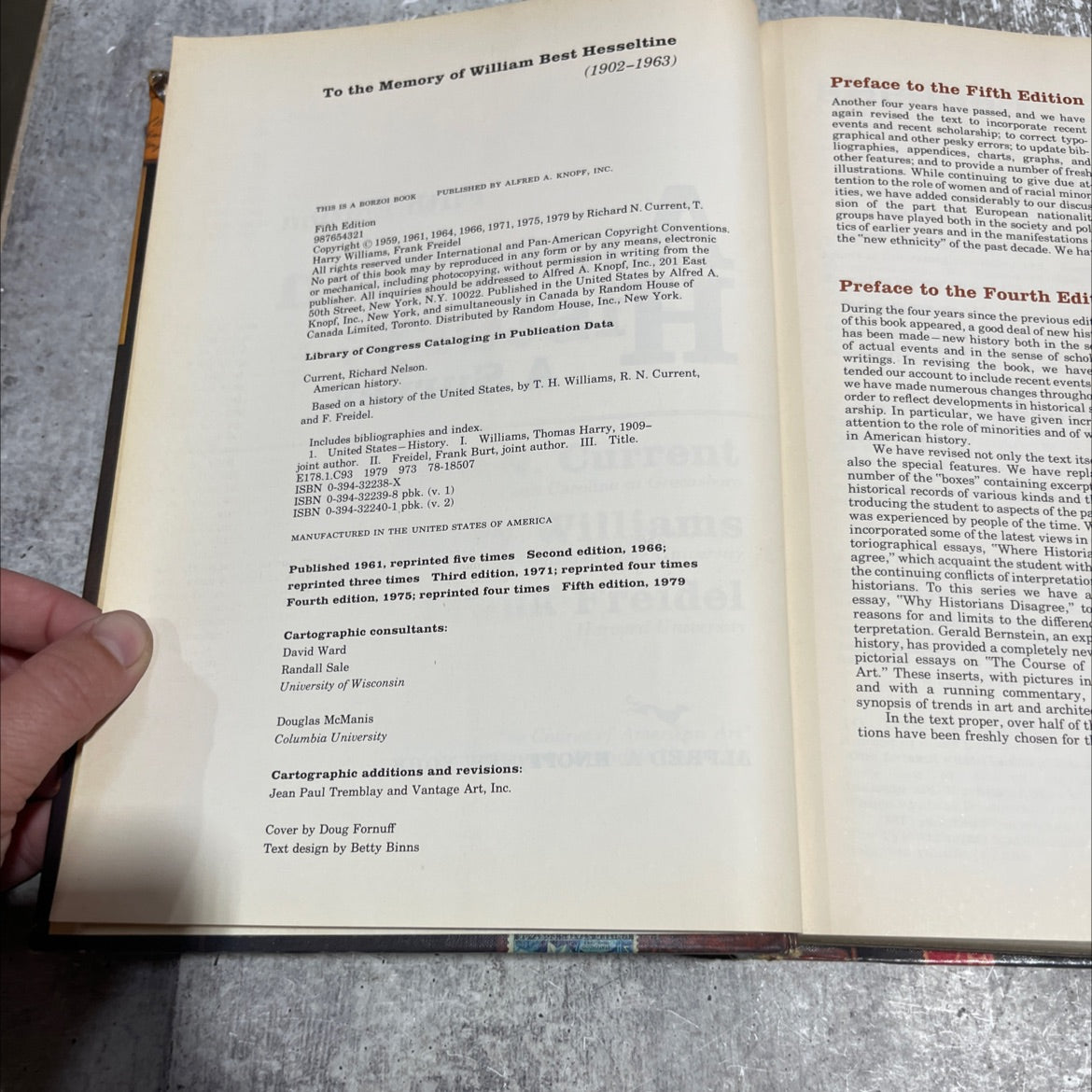 american history: a survey book, by Richard N. Current, T. Harry Williams, Frank Freidel, 1979 Hardcover image 3