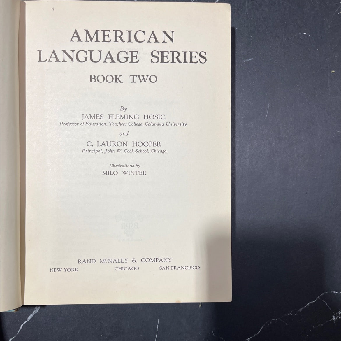 american language series book two book, by james fleming hosic and c. lauron hooper, 1932 Hardcover image 2