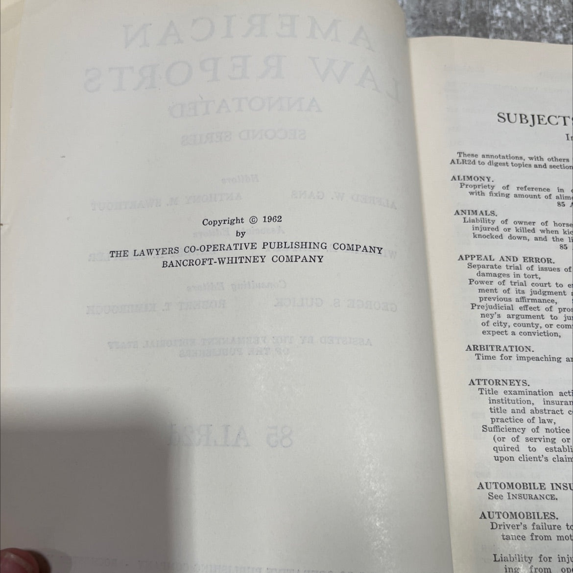 american law reports annotated second series book, by alfred w. gans, anthony m. swarthout, 1962 Hardcover image 3