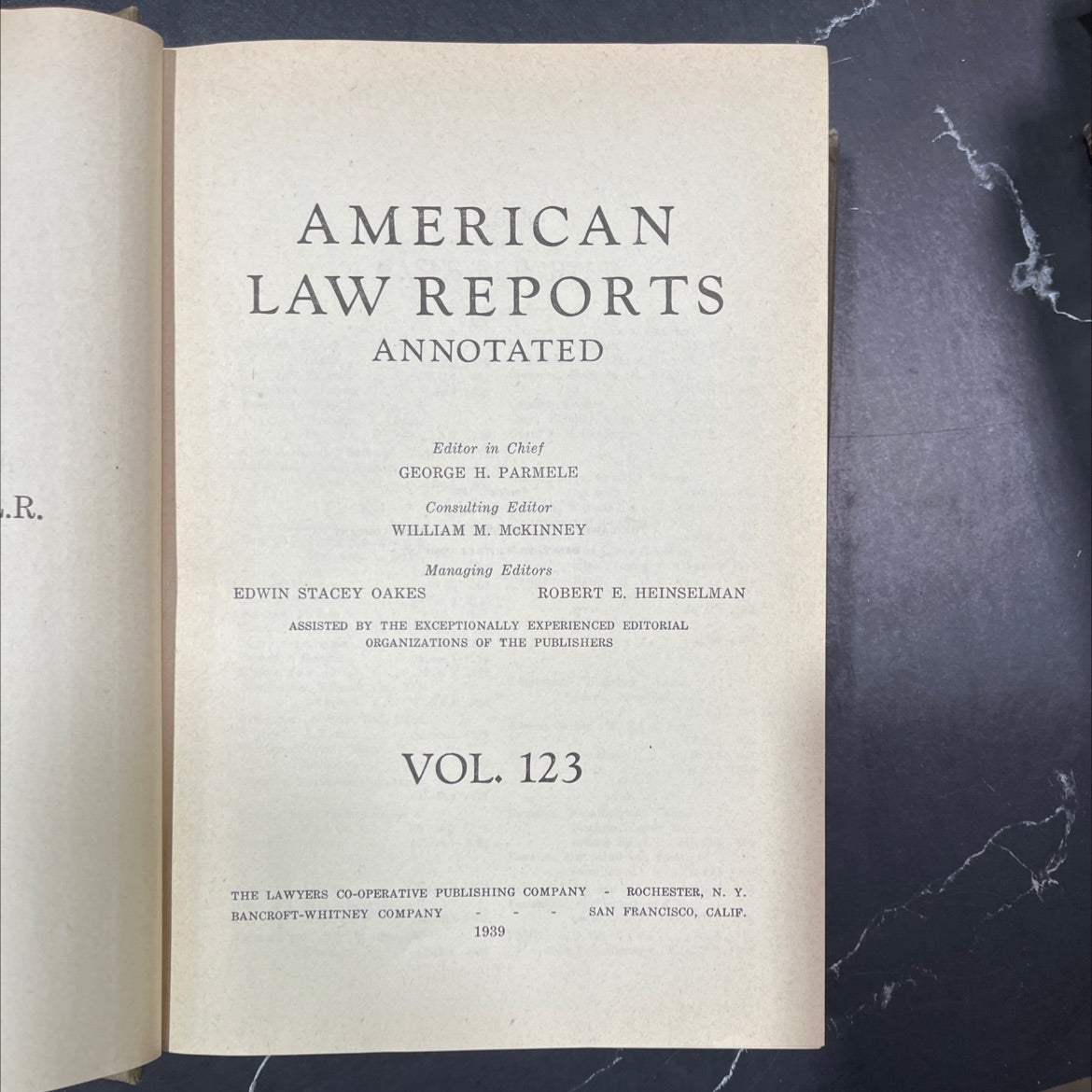 american law reports annotated book, by george h. parmele, 1939 Hardcover image 2