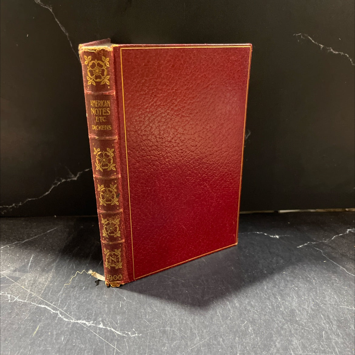 american notes book, by Charles Dickens, 1900 Leather image 1