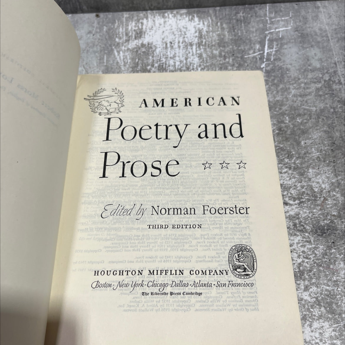 american poetry and the prose book, by Norman Foerster, 1944 Hardcover image 2