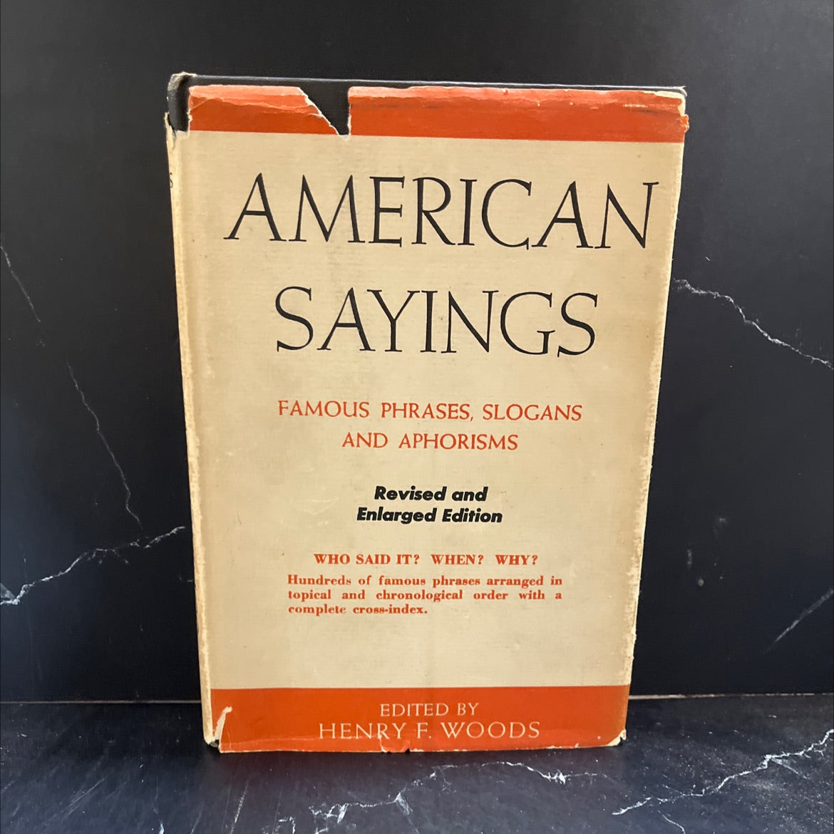 american sayings famous phrases slogans and aphorisms book, by henry f. woods, 1949 Hardcover image 1