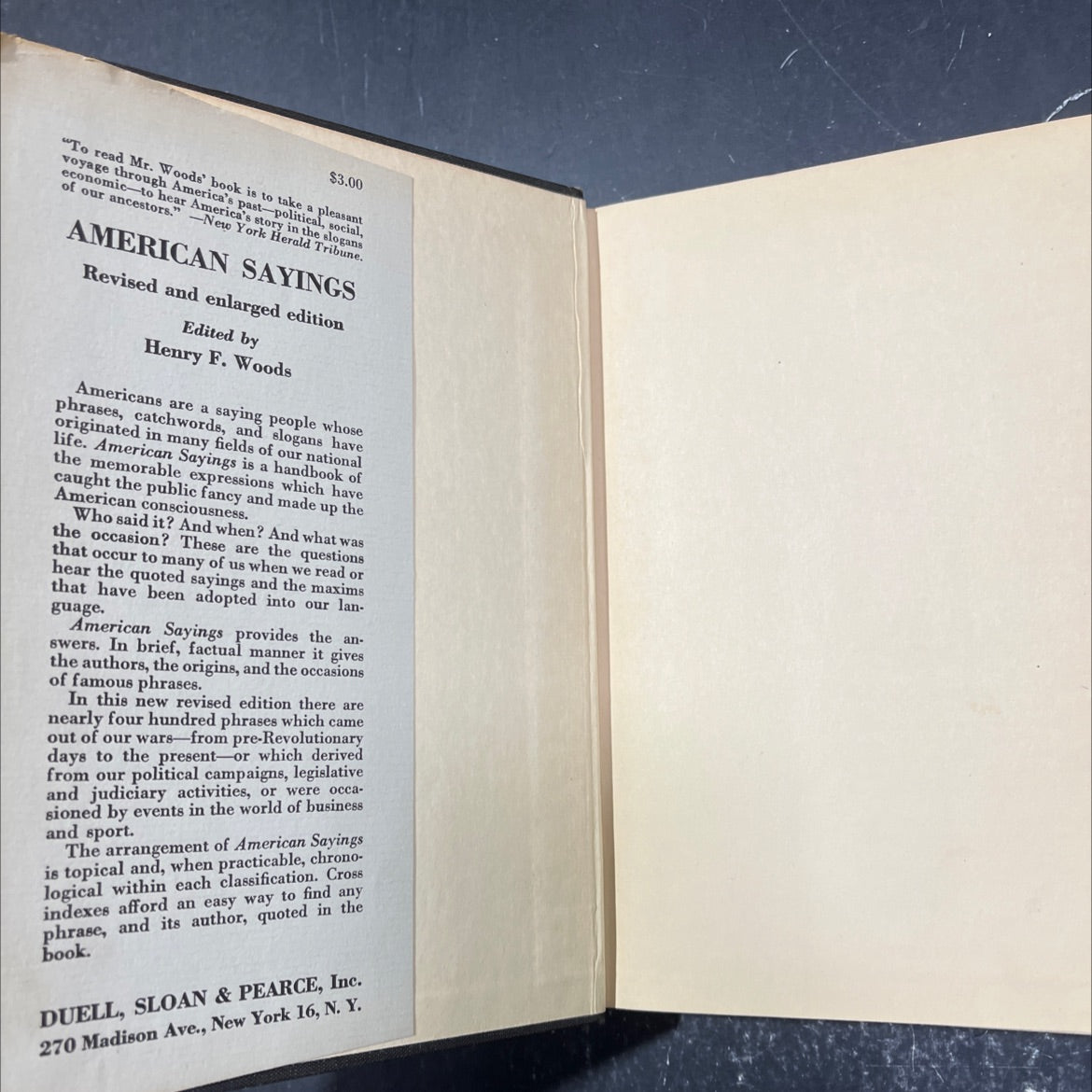 american sayings famous phrases slogans and aphorisms book, by henry f. woods, 1949 Hardcover image 4