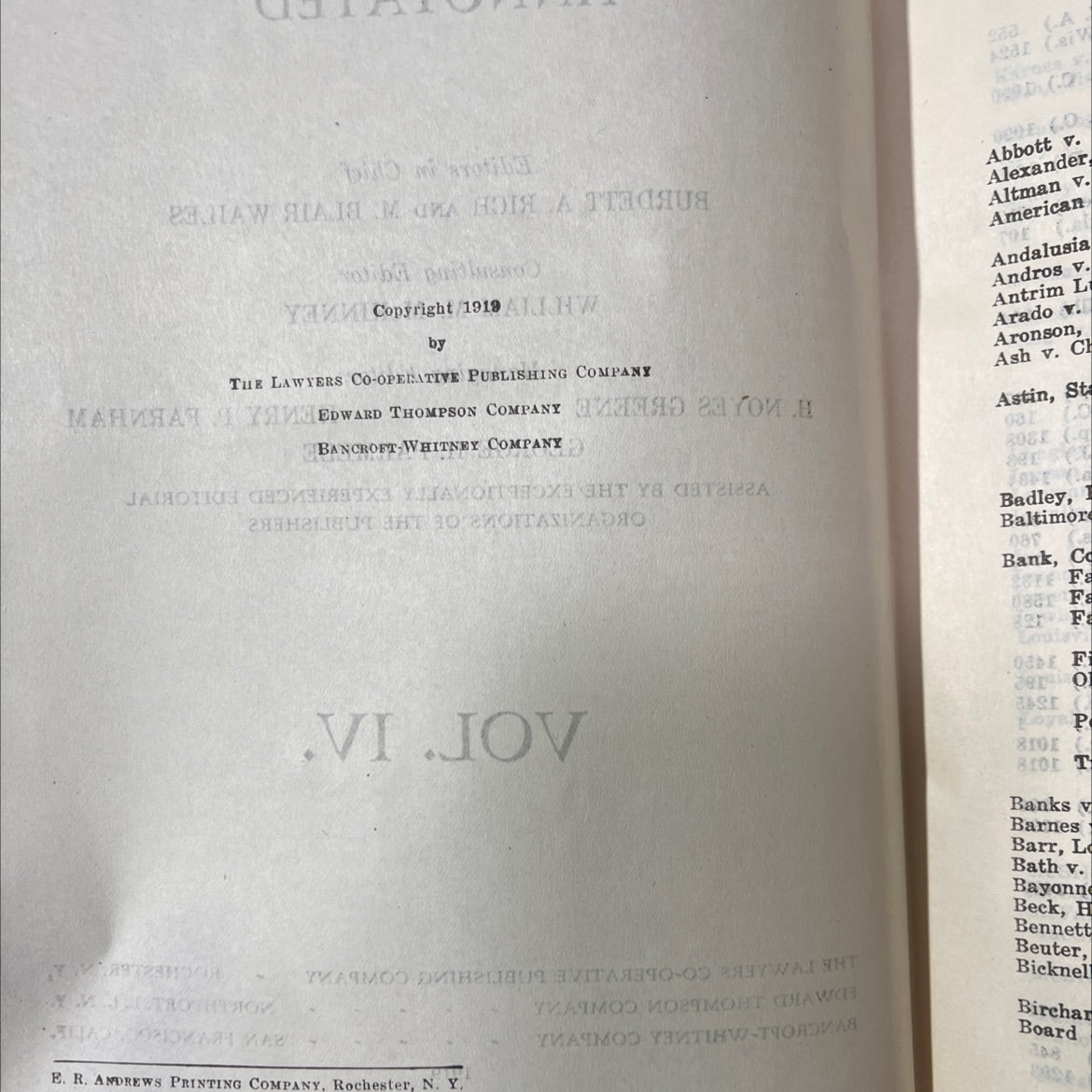 american table law reports cases reported annotated book, by Abbott Alexander et al., 1919 Hardcover image 3