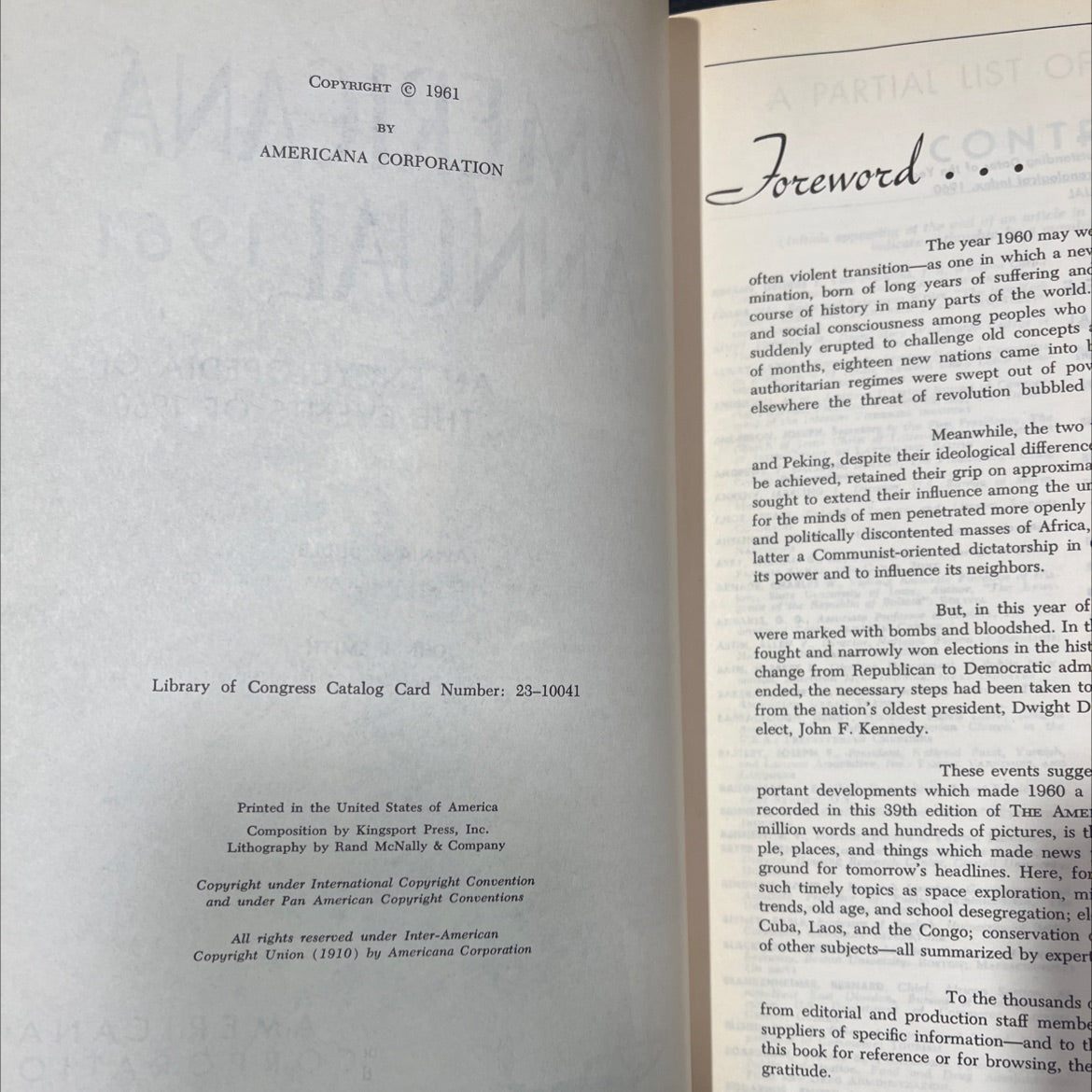 americana annual 1961 an encyclopedia of the events of 1960 book, by lavinia p. dudley, 1961 Hardcover image 3