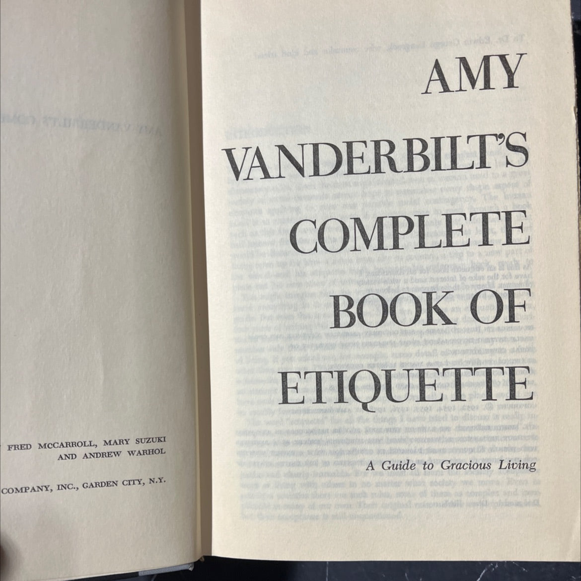 amy vanderbilt's complete book of etiquette book, by amy vanderbilt, 1958 Hardcover image 2
