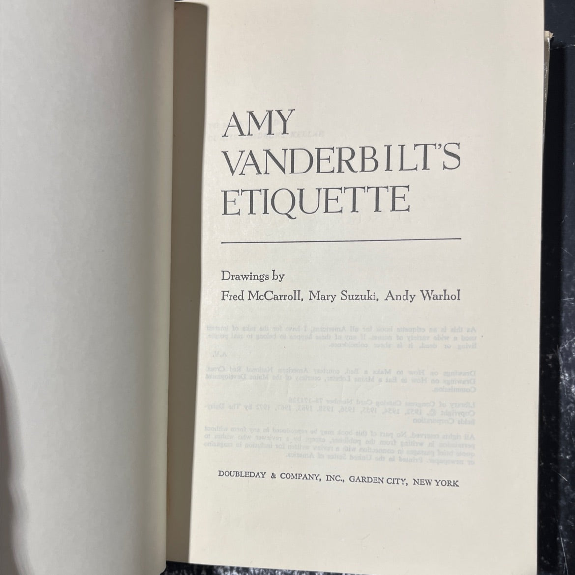 amy vanderbilt's etiquette book, by amy vanderbilt, 1972 Hardcover image 2