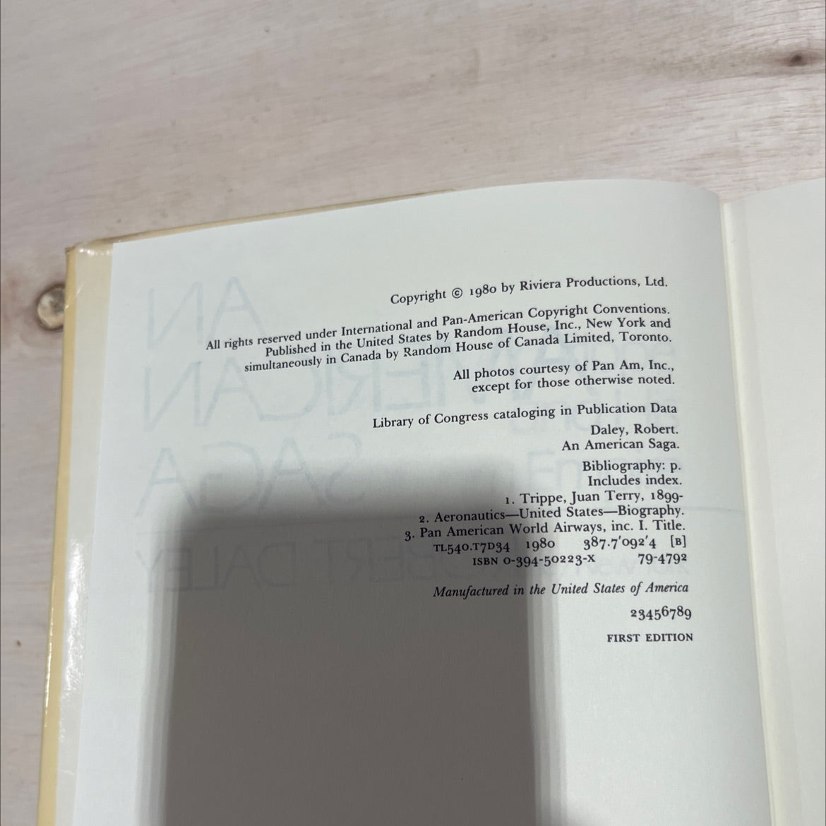 an american saga book, by robert daley, 1980 Hardcover image 3
