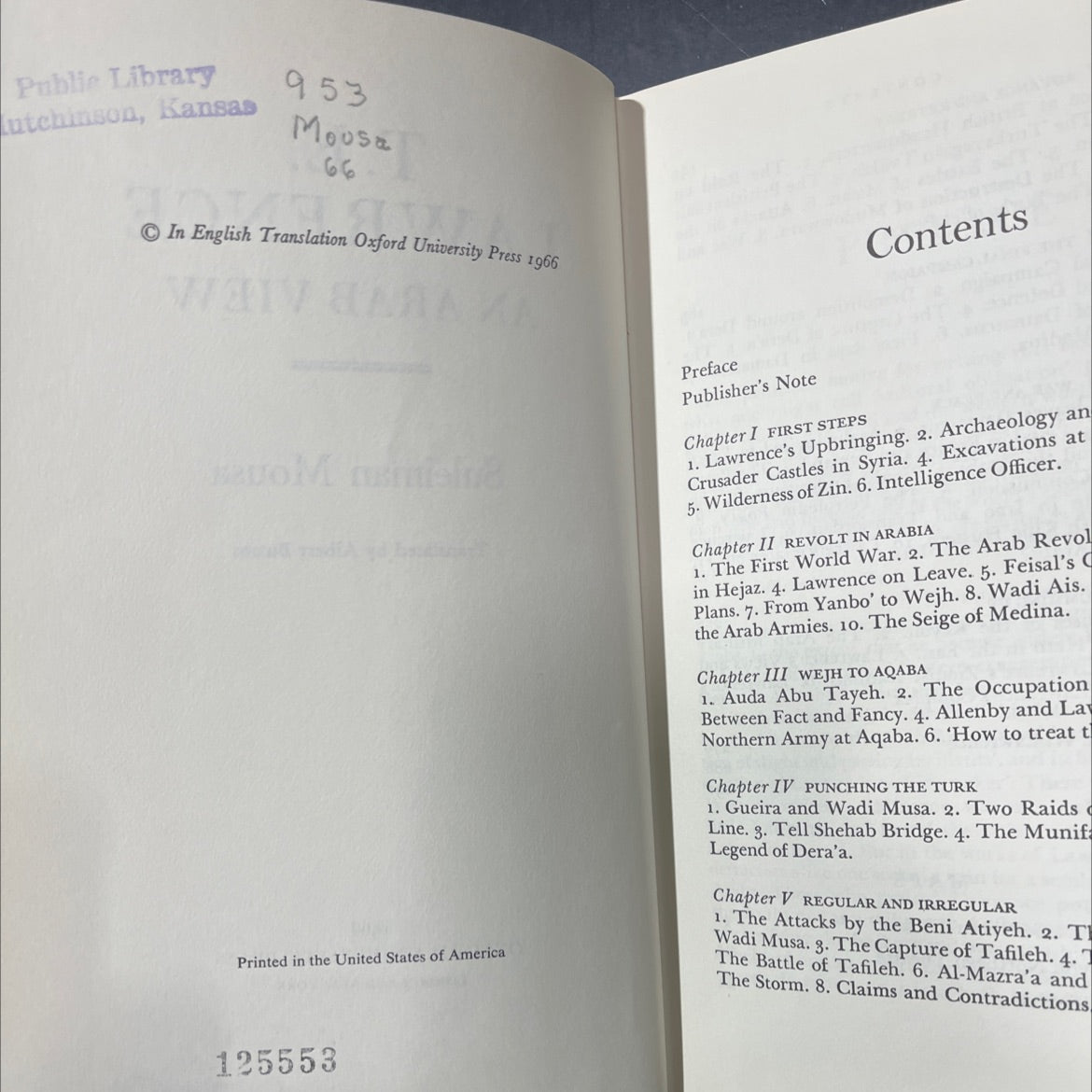 an arab view book, by suleiman mousa, 1966 Hardcover image 3