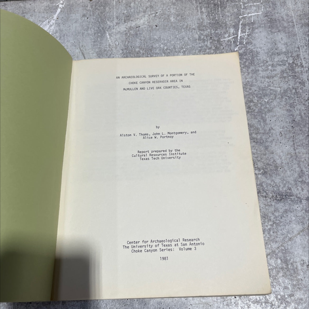 an archaeological survey of a portion of the choke canyon reservoir area in mcmullen and live oak counties, texas book, image 2