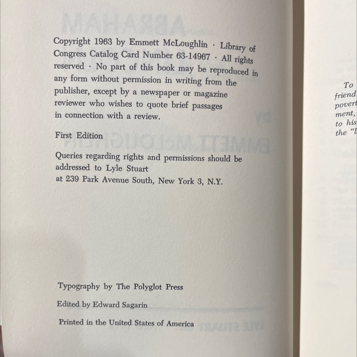 an inquiry into the assassination of abraham lincoln book, by emmett mcloughlin, 1963 Hardcover image 3