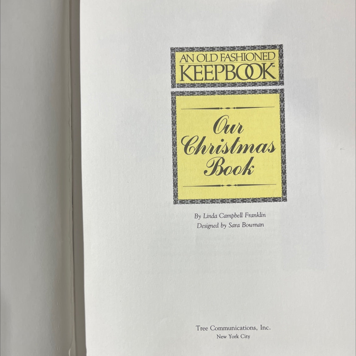 an old fashioned keepbook our christmas book book, by linda campbell franklin, 1981 Hardcover image 2