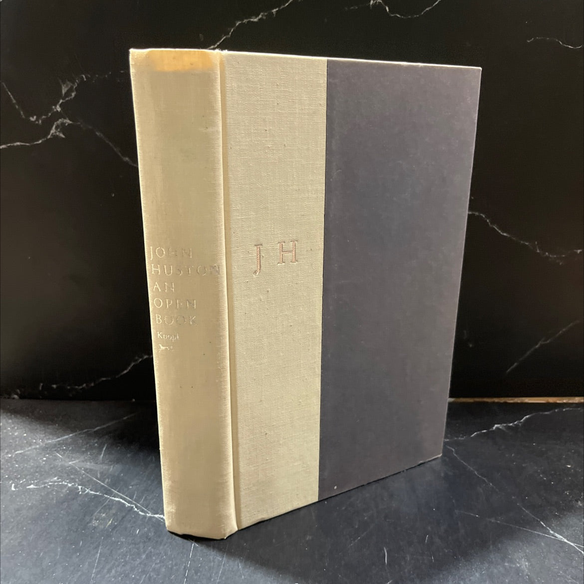 an open book book, by john huston, 1980 Hardcover image 1