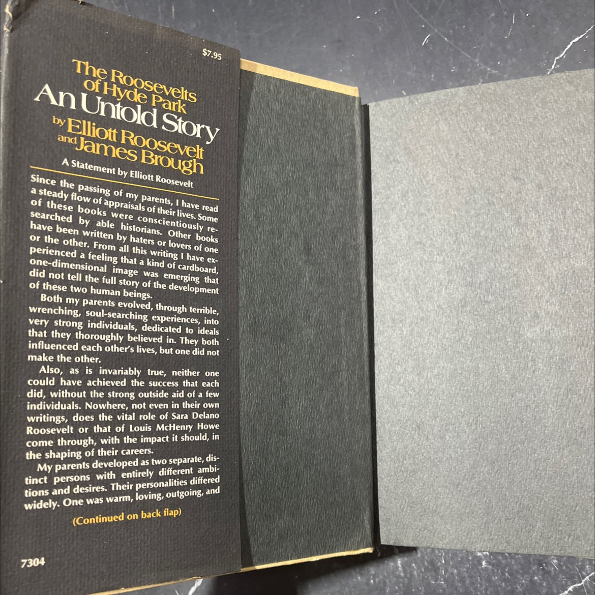 an untold story the roosevelts of hyde park book, by elliott roosevelt and james brough, 1973 Hardcover image 4
