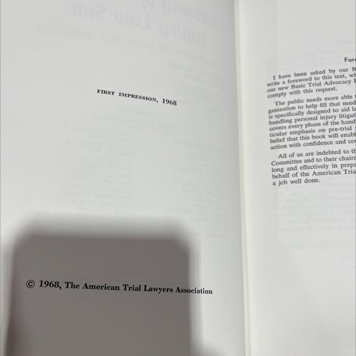 anatomy of a personal injury law suit a handbook of basic trial advocacy book, by robert m. dudnik, 1968 Hardcover image 3