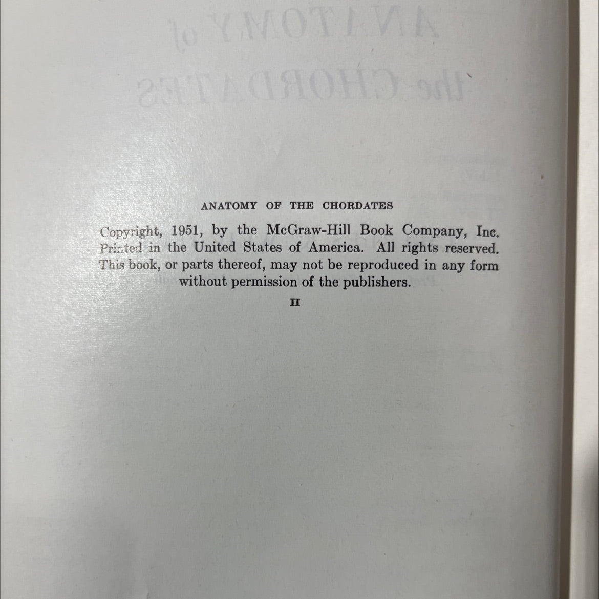 anatomy of the chordates book, by charles k. wiechert, 1951 Hardcover image 3